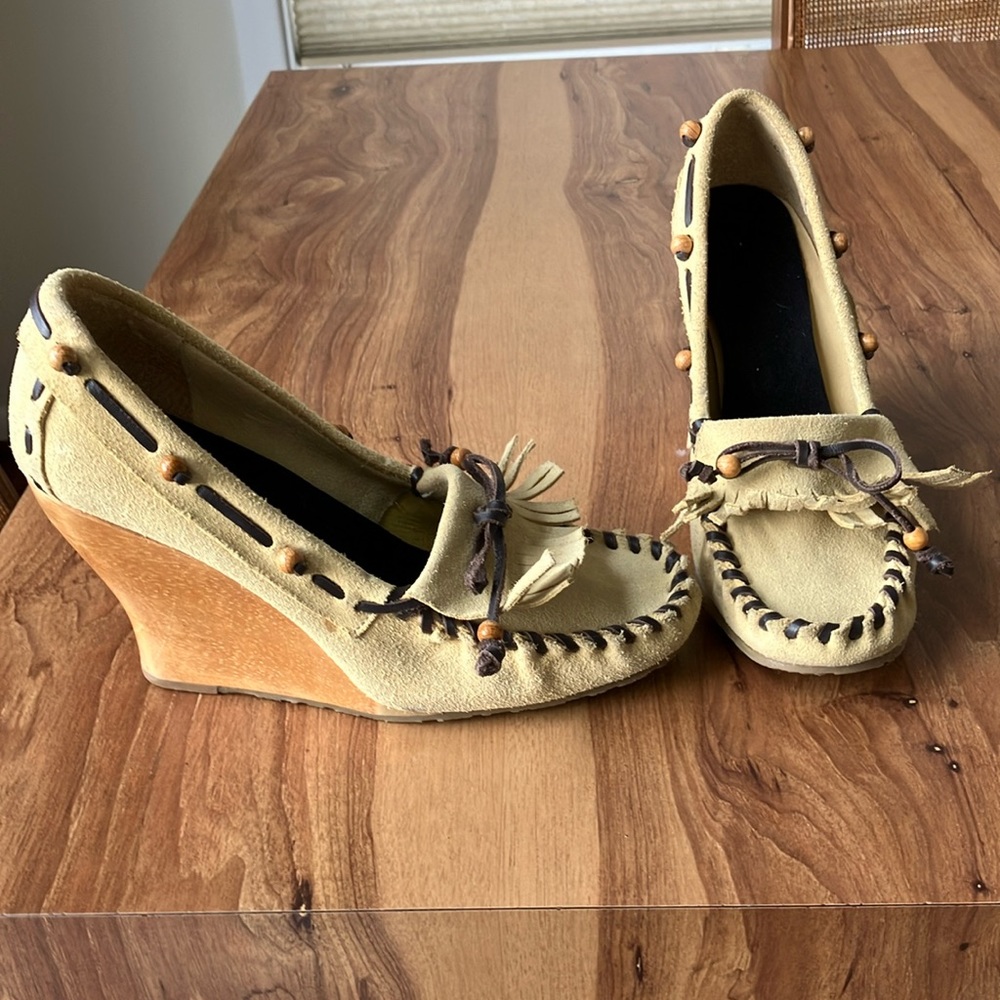 EUC Sam Edelman Suede Wedges, sz 9